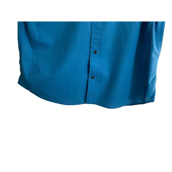 Men's XXL Blue Button-Up Shirt Jeans by Buffalo Short Sleeve Casual Fit New - Picture 11 of 12